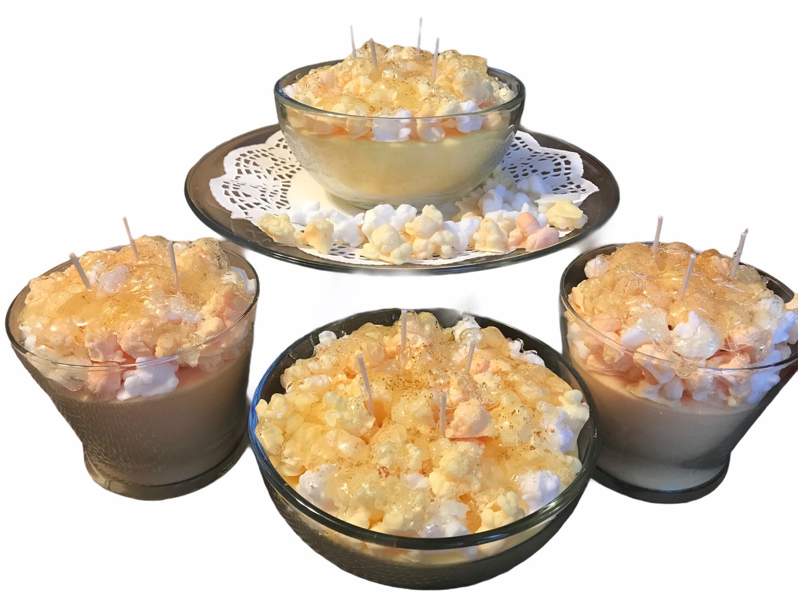 Hot Buttered Popcorn Scented Candle Soy Unique Dessert Etsy