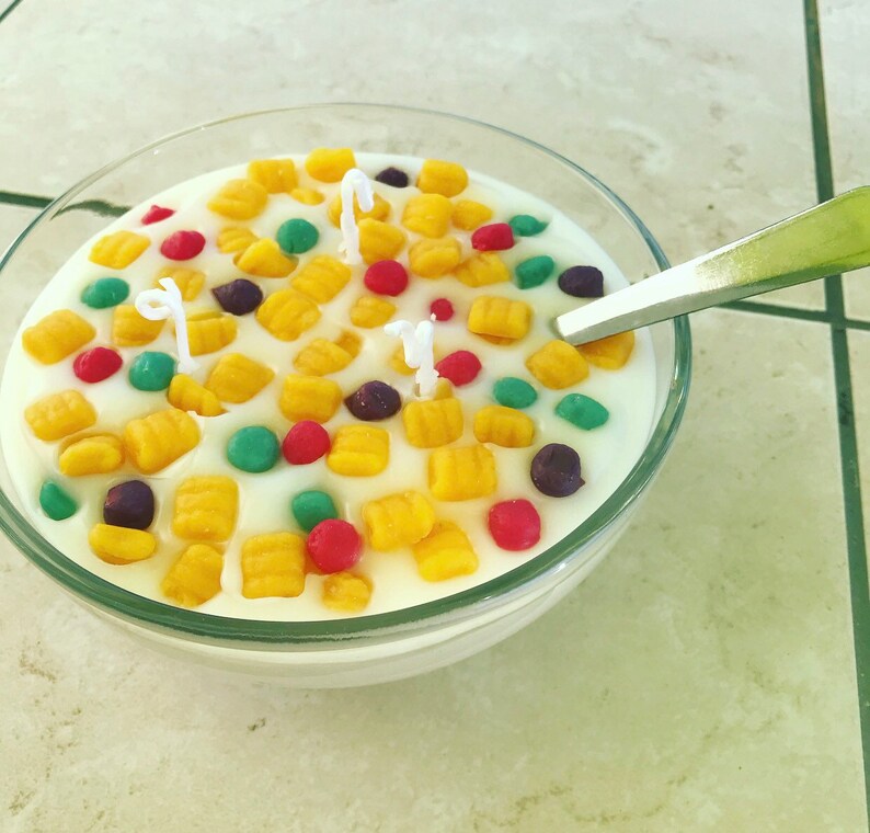 Large 20 oz Cereal Bowl 3 Wick Highly Scented Soy Candle Etsy