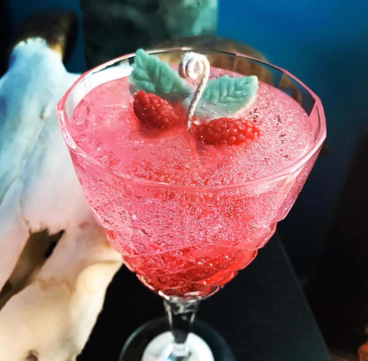 Pink Champagne Highly Scented Drink Candle With a Free Cheese Etsy