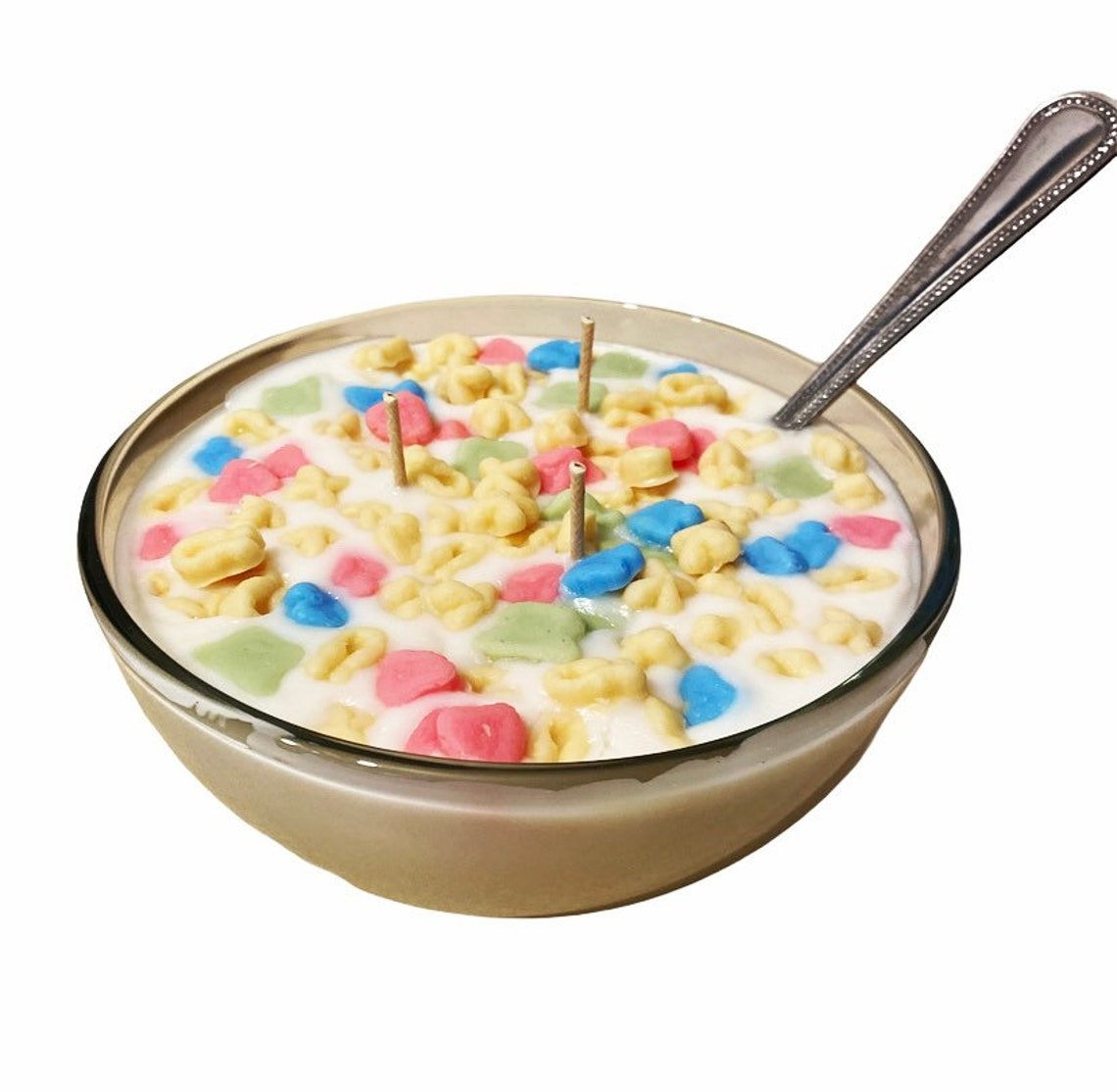 Large 20 oz Cereal Bowl 3 Wick Soy CandleFroot Loops Fruity Etsy