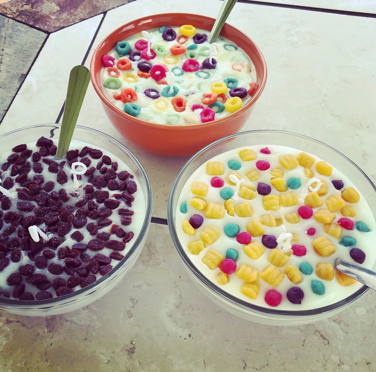 Large 20 oz Cereal Bowl 3 Wick Soy CandleFroot Loops Fruity Etsy