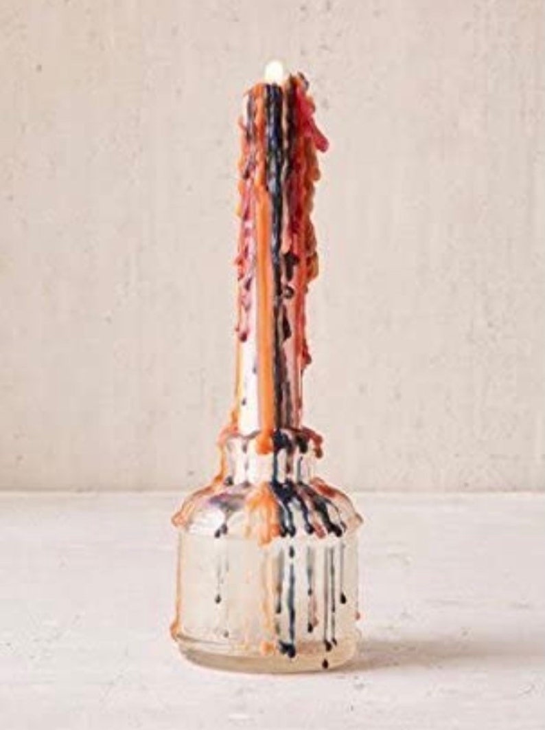 Multi Color 9.5 Drip Candles Includes 2 Taper Candles Etsy