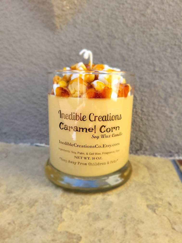 Caramel Corn or Hot Buttered Popcorn Scented Candle Soy Etsy