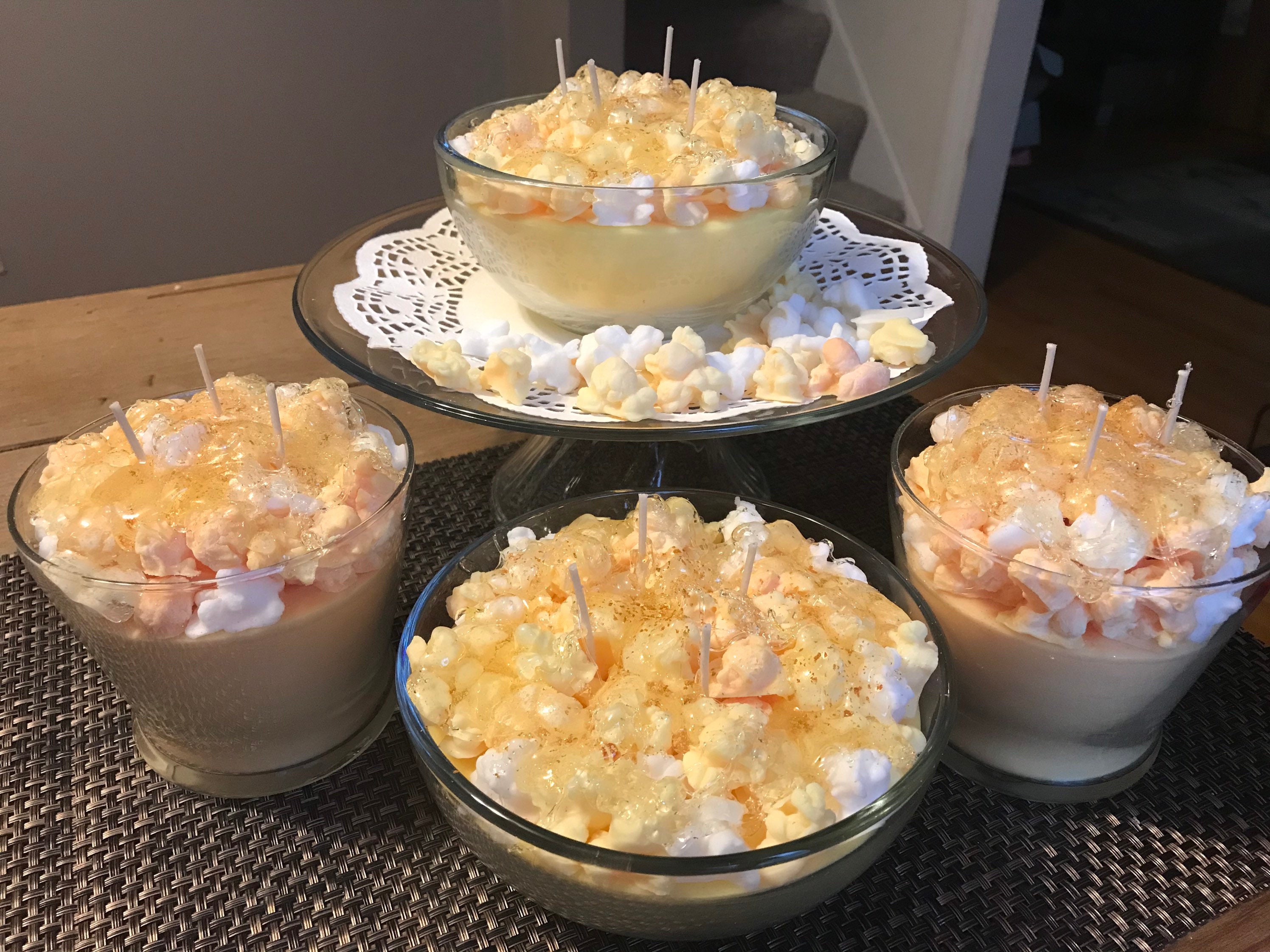 Hot Buttered Popcorn Scented Candle Soy Unique Dessert Etsy