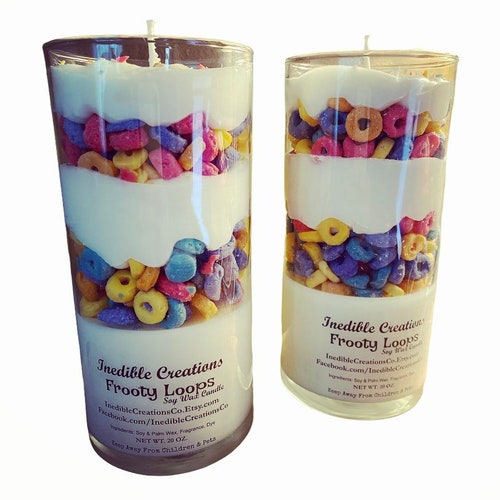 Froot Loops Highly Scented Soy Whipped Wax Large 20 oz Dessert Candle,  Faux Food Candle, Cereal Candles