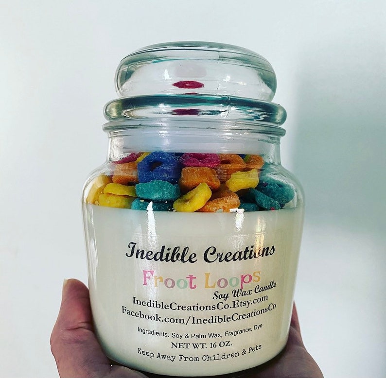 Large 1lb Cereal Scented Jar Candles Dessert Candles Unique Etsy