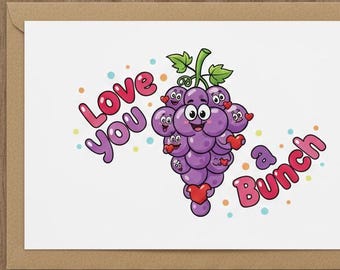 Funny Grapes Valentine's Day Card