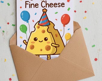 Aging Like Fine Cheese Humorous Greeting Card