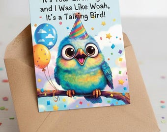 Little Birdie Funny Birthday Card