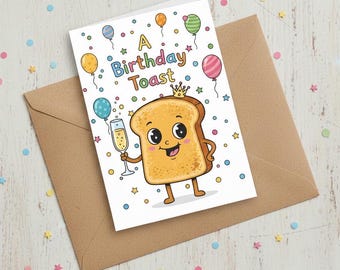 A Birthday Toast Card - Funny Greeting Card