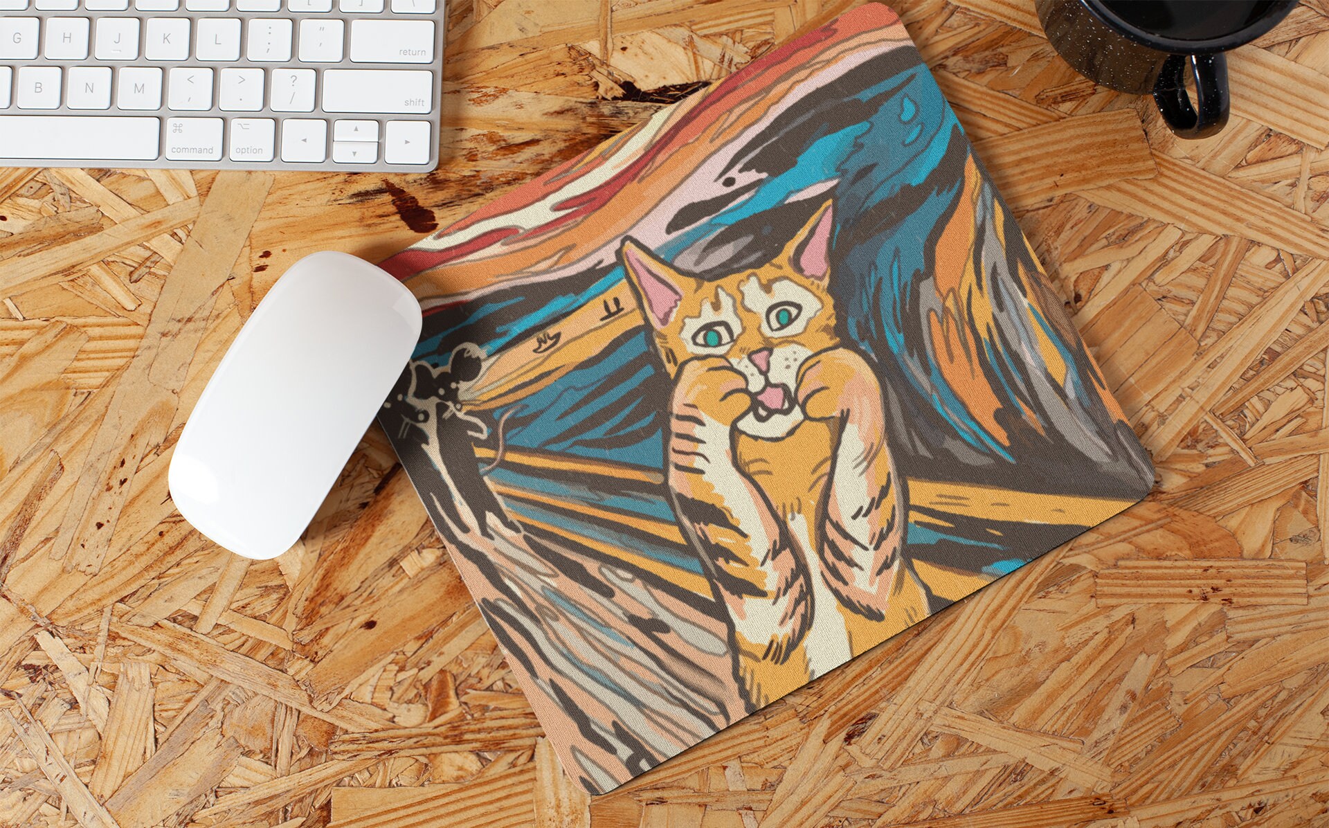 Funny cat meme face' Mouse Pad