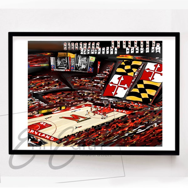 University of Maryland Print/ Terrapins/ Maryland Basketball / Xfinity Center Print