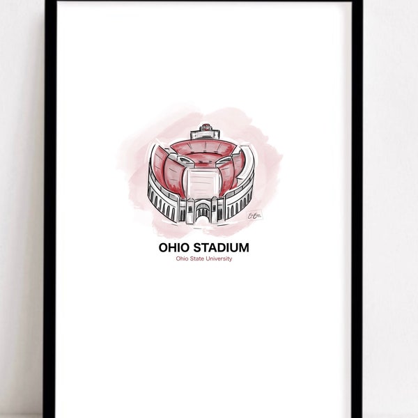 Ohio Stadium Print / Ohio State University/ The Horseshoe / Buckeyes Print