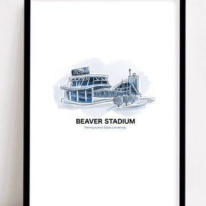 Beaver Stadium Print / Penn State University / Nittany Lions Print