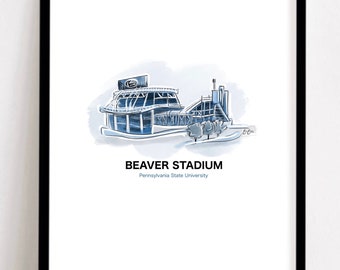 Beaver Stadium Print / Penn State University / Nittany Lions Print