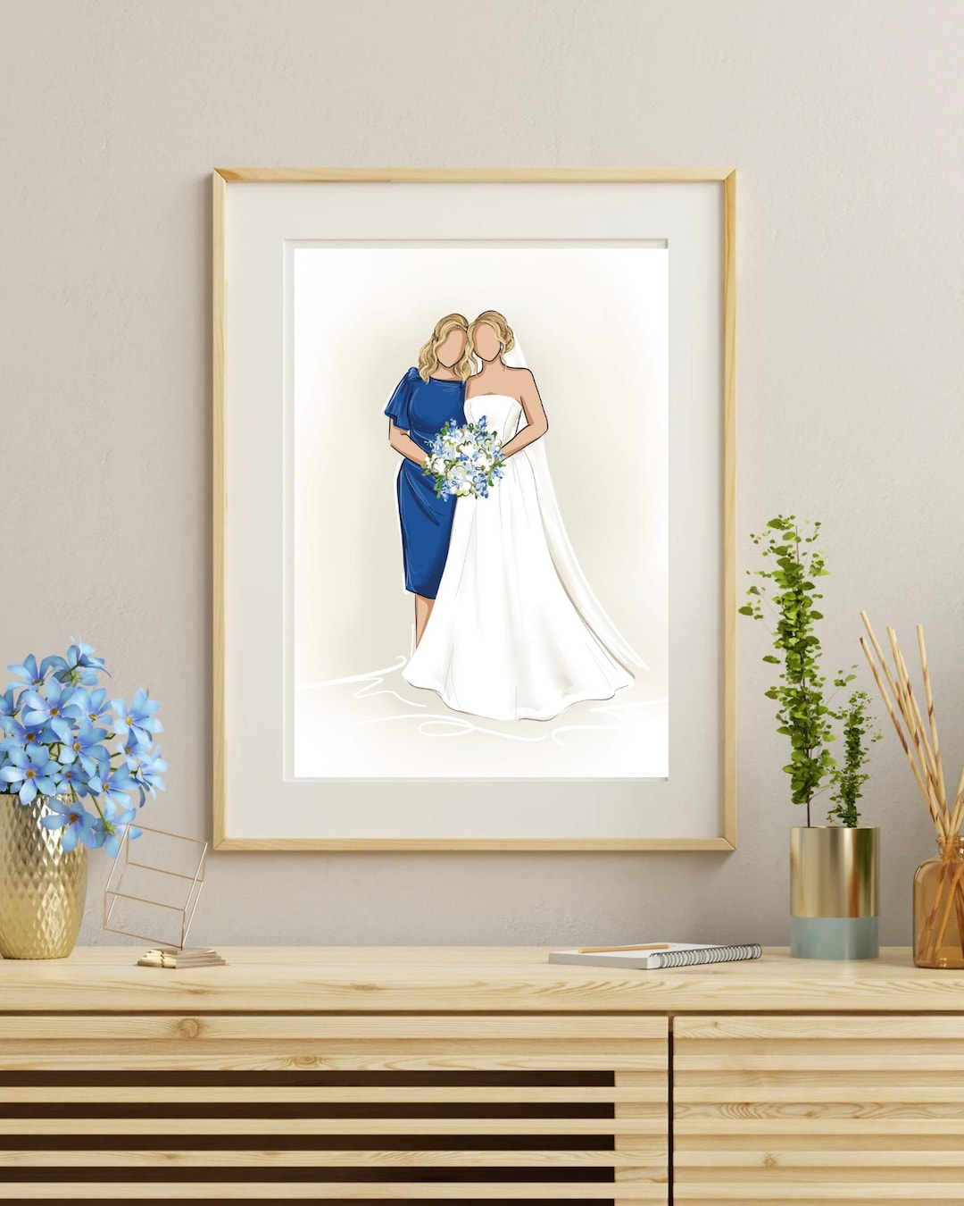 Mother of the Bride Illustration/ Mother of the Groom Illustration