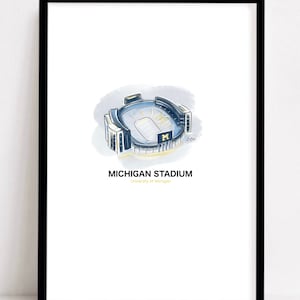 Michigan Stadium Print/ The Big House/ University of Michigan / Wolverines Print