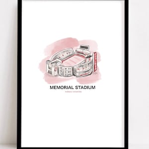 Memorial Stadium Print / Indiana University Print / Hoosiers Football Print