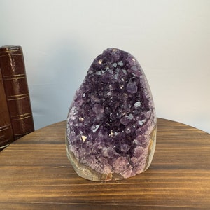 1405 Natural Amethyst Cluster Mountain-Shape | Cathedral Amethyst Druzy Purple Crystal Quartz Polished Edge Energy Healing Geode Stone