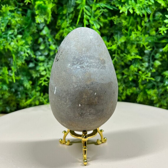 卵形のアメジストシトリンジオード：ウルグアイ産水晶（台座付き 