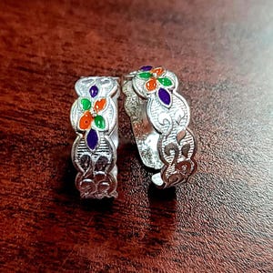 Justerbar antik tåring: Indisk bohemisk oxiderad silverpläterad mässing