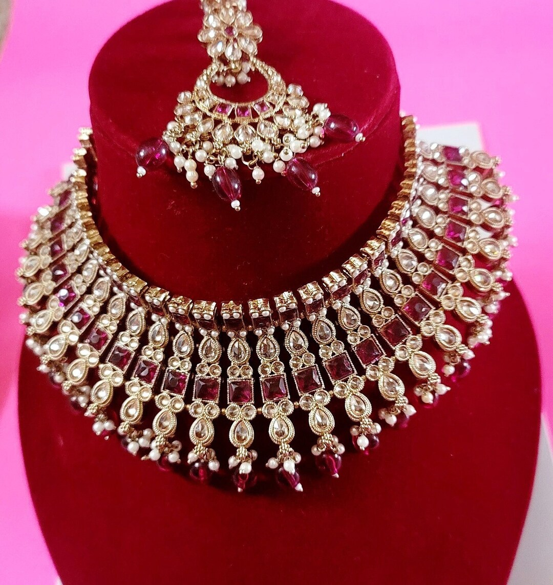 Syabaschi Victorian Choker Necklace/kundan Necklace/kundan Etsy