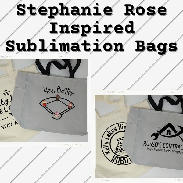 Stephanie Rose Inspired Sublimation Bags, Book Inspired Totes, Reader Bag, Author Merch