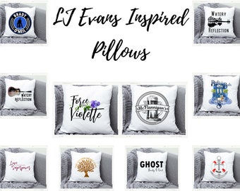 LJ Evans Inspired Pillows, Reader Decor, Bookish Home