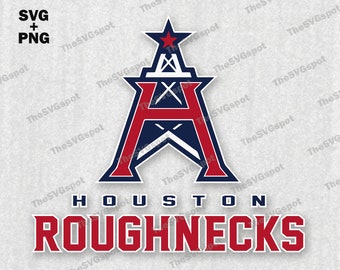 Houston Roughnecks SVG.  XFL Football Team Logo and Cut File for Cricut, Silhouette, Screen Printing, Sublimation, T-shirts, Mugs & more.