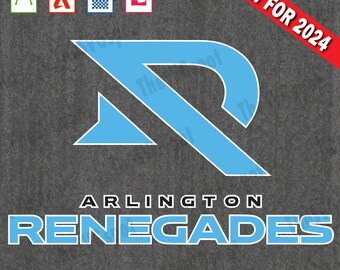 Arlington Renegades SVG for Cricut & Silhouette.  Pre-Layered SVG Cut File for Design Space and Cameo + png +dxf +jpg graphic versions.