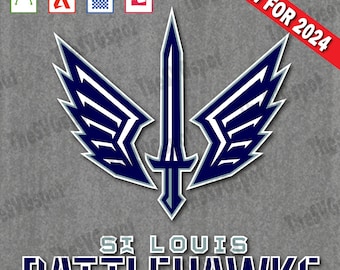St. Louis Battlehawks SVG for Cricut & Silhouette.  2024 XFL Team Logo Layered Cut File | svg + png +dxf +jpg versions included.