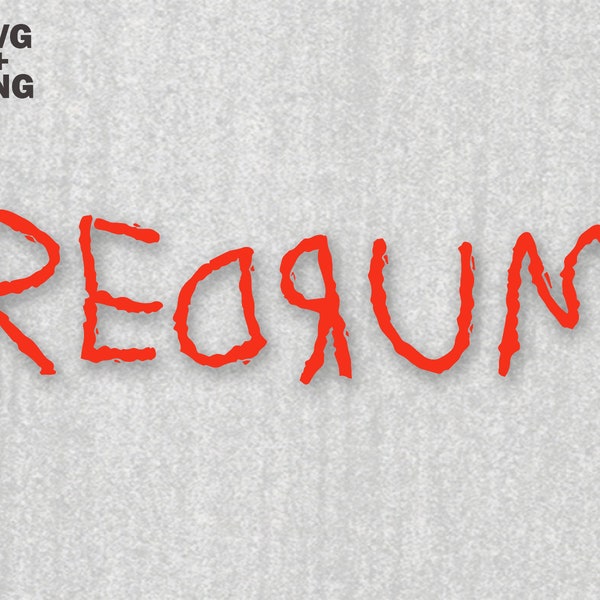 REDRUM SVG - The Shining - Doctor Sleep - SVG graphique + Cricut & Silhouette Cut File. pour t-shirts, décalcomanies en vinyle, etc.