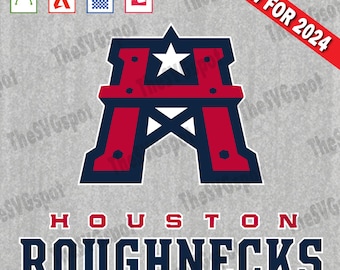 Houston Roughnecks SVG for Cricut & Silhouette.  XFL Team Logo Layered Cut File | svg + png +dxf +jpg versions included.