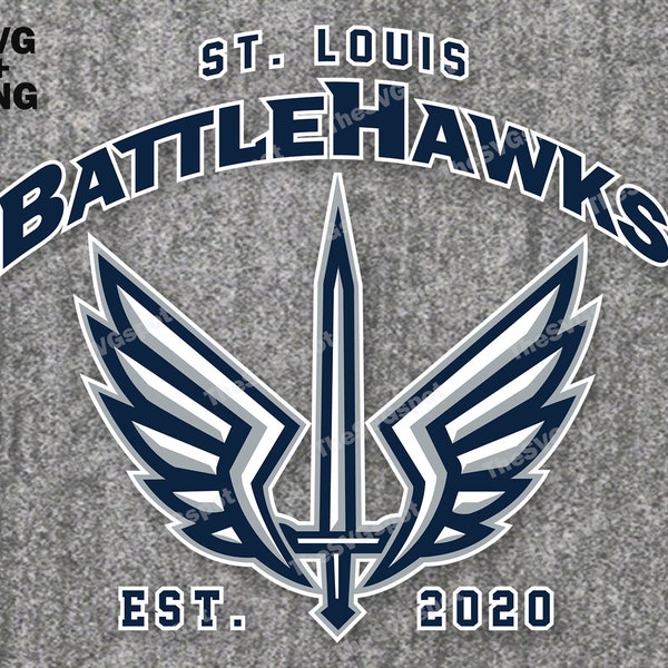 New St Louis Battlehawks SVG.  XFL Football Team Logo and Cut File for Cricut, Silhouette, Screen Printing, T-shirts, Hoodies, Mugs etc.