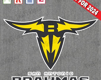 San Antonio Brahmas SVG for Cricut & Silhouette.  XFL Team Logo Pre-Layered Cut File | svg + png +dxf +jpg versions included.