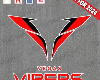 Vegas Vipers SVG for Cricut & Silhouette.  XFL Team Logo Pre-Layered Cut File | .svg + .png + .dxf + .jpg versions included.