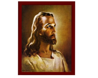 Jezus Christus Pantocrator van Sallman orthodox icoon, handgemaakte christelijke muurkunst op hout, Byzantijns religieus cadeau, woondecoratie