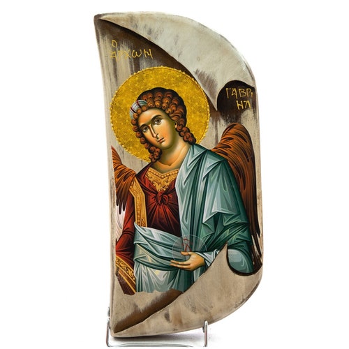 Archangel Gabriel Icon Handmade Greek Orthodox Icon of St - Etsy Canada