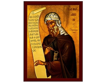 Saint John of Damascus Άγιος Ιωάννης ο Δαμασκηνός Hand Painted Greek ...