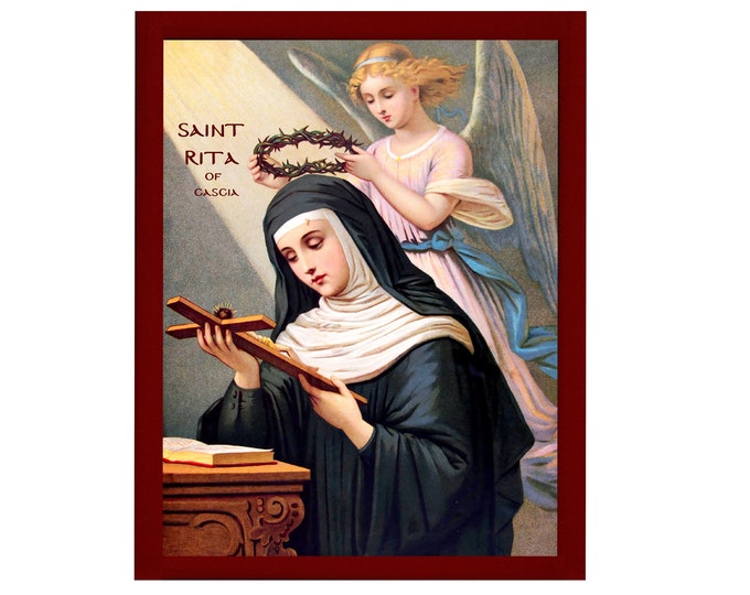 St Rita of Cascia Patron Saint Block With Gift Bag // Patron of ...