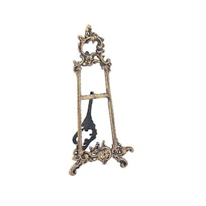 Vintage Metal Nickel Stand for Icons or Books Handmade religious home decor
