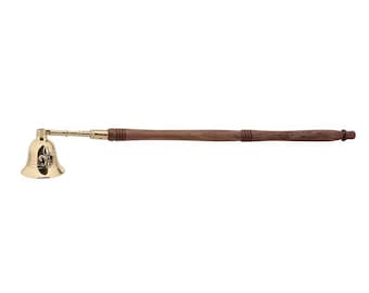 Handmade Christian Brass Candle Snuffer with Natural Wood handle Church Altar supplies Extinguish Candle flame religious gift ideas