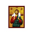 Jesus Christ the Good Shepherd Orthodox Icon, Handmade Christian Wall Art on Wood, Byzantine Religious Gift, Home Decor product logo