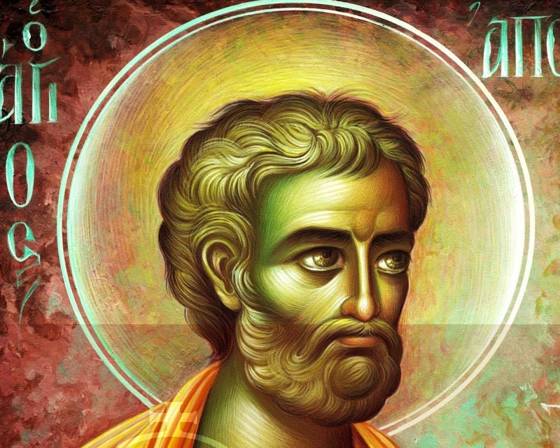 Saint Peter the Apostle Icon Handmade Greek Orthodox Icon of - Etsy