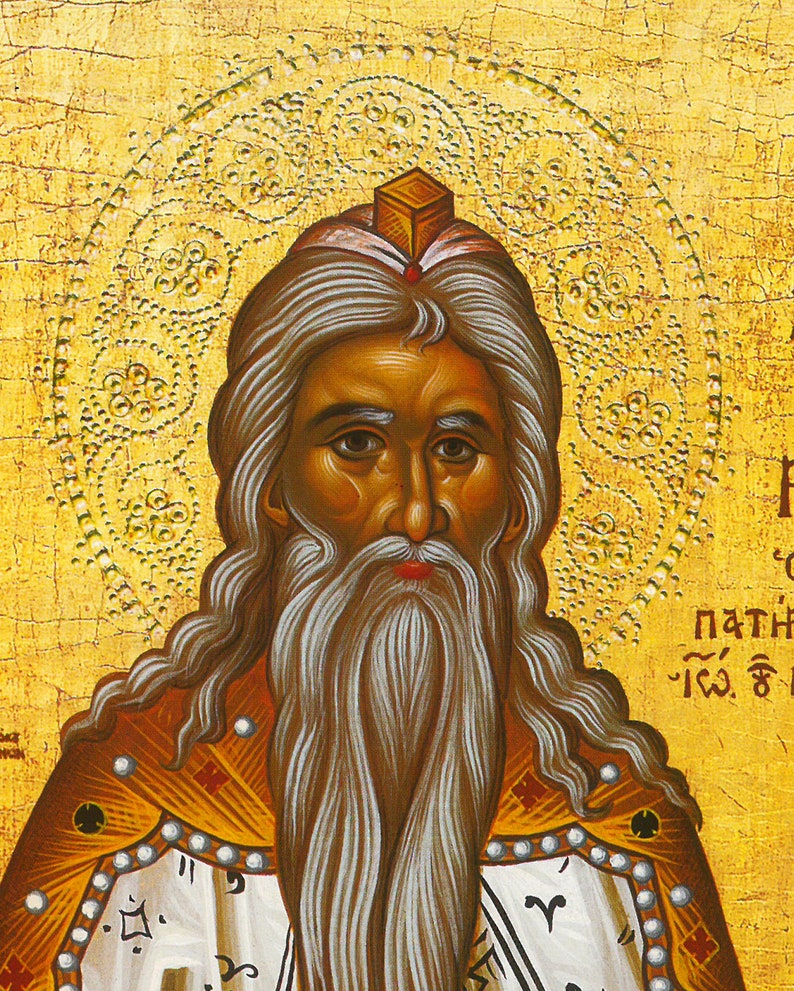 Saint Zachariah icon the Prophet Handmade Greek Orthodox icon Etsy
