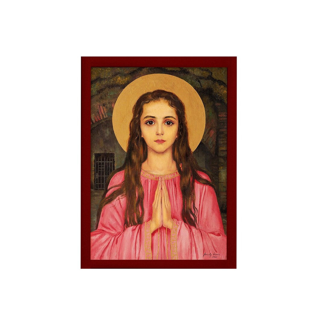 Saint Philomena Icon, Handmade Greek Catholic Orthodox Icon of St