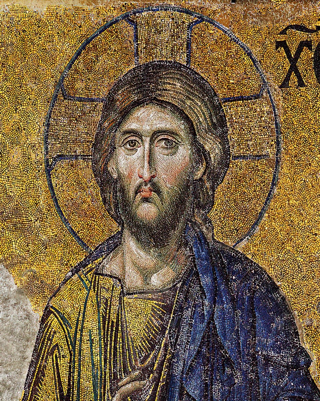 Jesus Christ Icon, Handmade Greek Orthodox Icon of Our Lord in Hagia ...