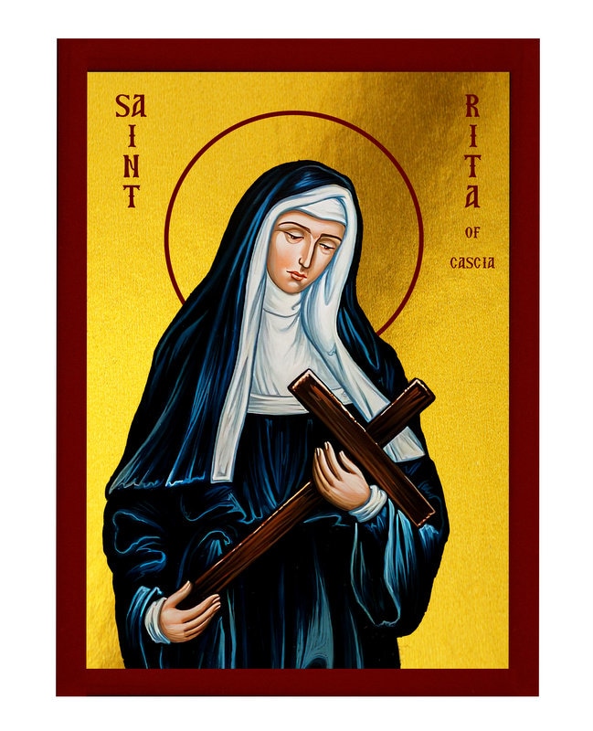 Sv Rita Saint Rita Icon Handmade Greek Catholic Icon St Rita of - Etsy