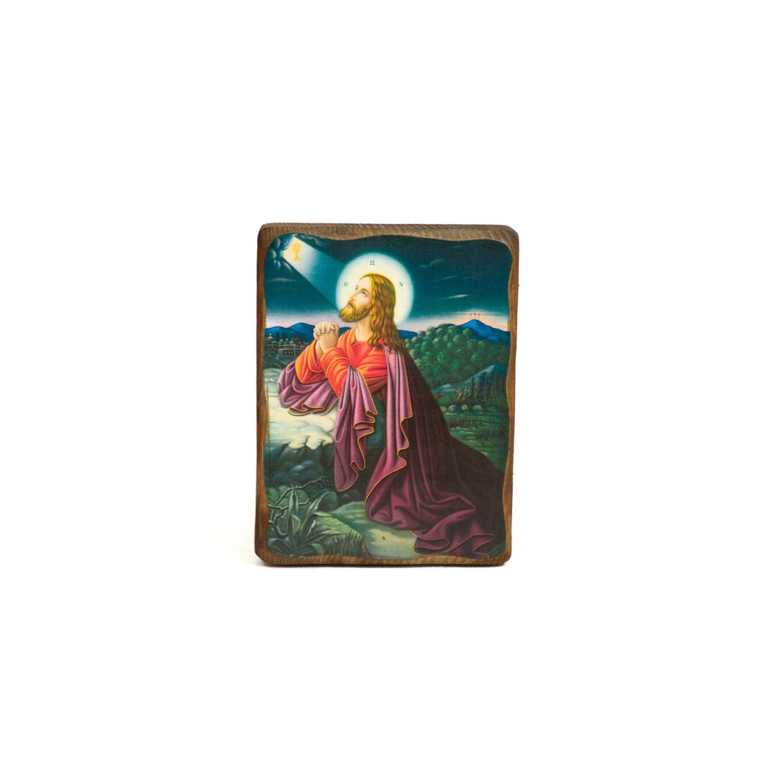 Jesus Christ Icon, Greek Handmade Orthodox Icon, Byzantine Art Wall ...
