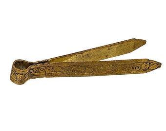 Christian Brass Bronze Altar Tongs Tweezers for Charcoal & Incense, Religious Orthodox Handmade Grabber Gripper, religious gift